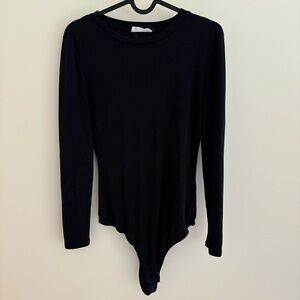Elodie Black Long Sleeve Bodysuit